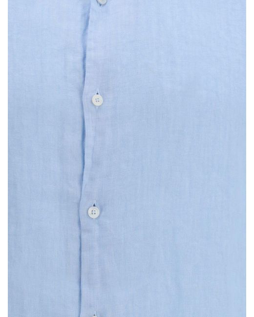 Brooksfield Blue Slim Fit Casual Shirt for men