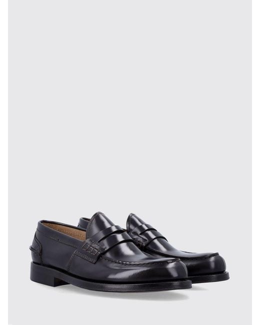 Green George White Brushed Leather Loafers With Saddle Strap And Leather Sole for men