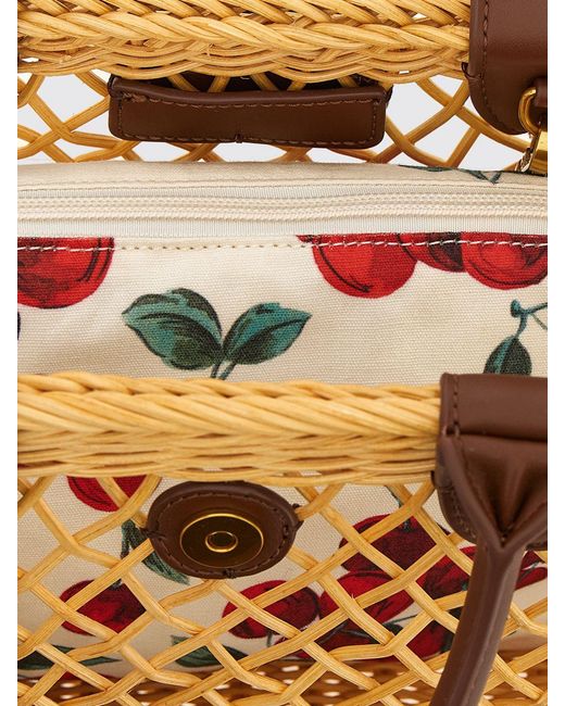 Twinset Metallic Woven Rattan Bag