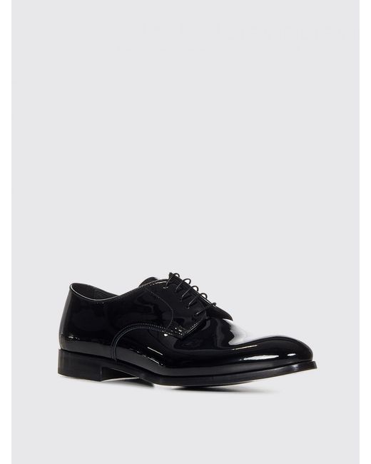 Doucal's Black Patent Leather Oxford for men