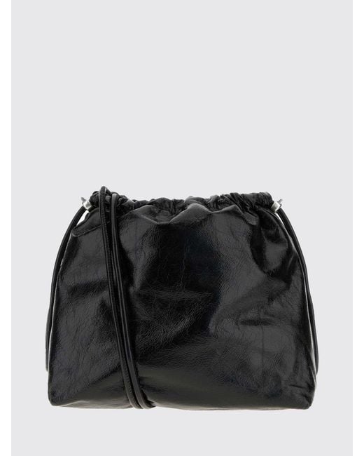 DIESEL Black Draped Leather Scrunch-D Bag