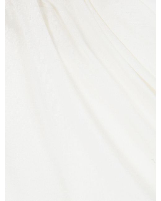 Thom Krom Blue Stretch Jersey One-Shoulder Top