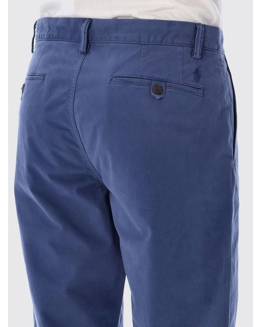 Polo Ralph Lauren Blue Slim Fit Stretch Cotton Chino Pants for men