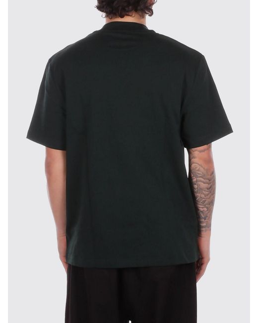 Fred Perry Black Cotton T-Shirt With Logo for men