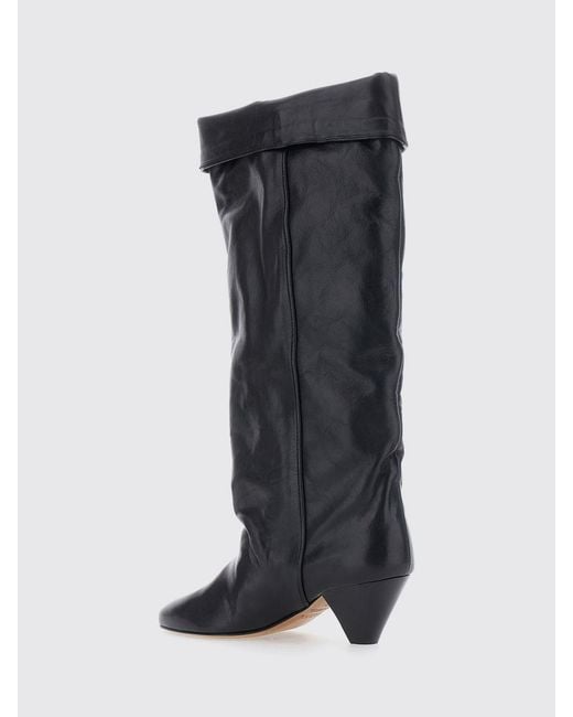 Isabel Marant Black Flat Ankle Boots