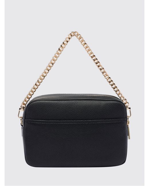 Michael Kors Black Bryant Pebbled Leather Crossbody Bag With Chain Handle