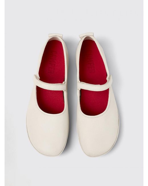 Camper White Ballet Flats