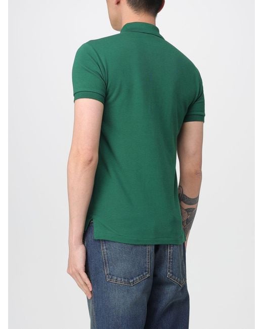 Polo Ralph Lauren Green Cotton Polo Shirt With Pony Logo for men