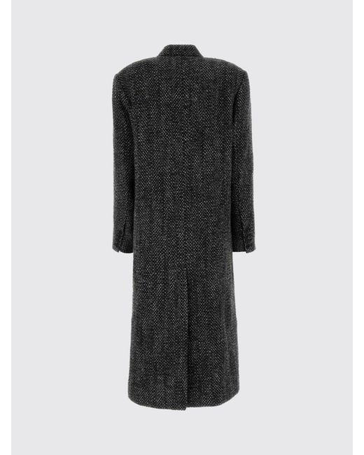 Isabel Marant Black Pilda Long Double-Breasted Wool-Blend Coat