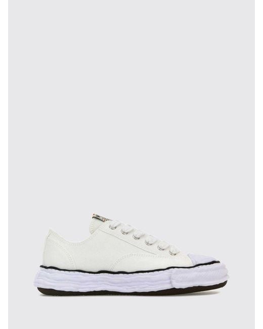 Maison Mihara Yasuhiro White Peterson Low Top Canvas Trainers With Rubber Sole for men