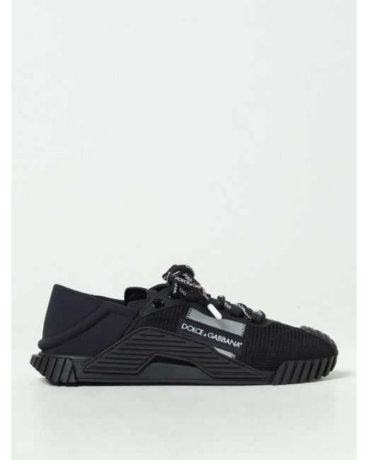 Sneakers in pelle di vitello e mesh di Dolce & Gabbana in Black da Uomo