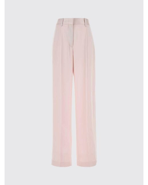 Jil Sander Pink Satin Straight Trousers By