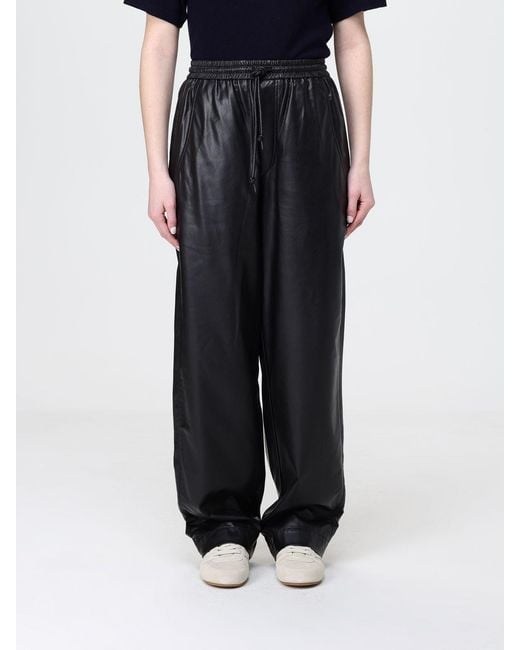 Isabel Marant Black Nereane Synthetic Leather Pants
