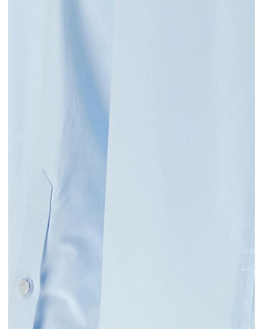 MM6 by Maison Margiela Blue Cotton Poplin Shirt