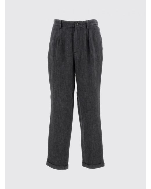 Barena Blue Linen Blend Chino Trousers for men