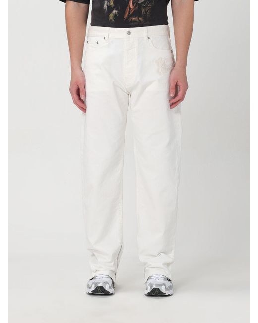 Jeans in denim di Off-White c/o Virgil Abloh in White da Uomo