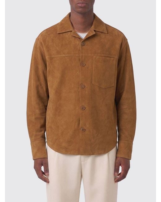 AMI Brown Suede Shirt for men