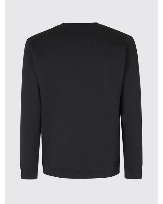 Dondup Blue Cotton Crewneck Jumper With Contrast Logo for men