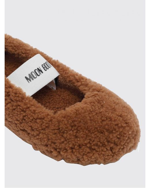 Moon Boot Brown Bianca Shearling Ballerinas