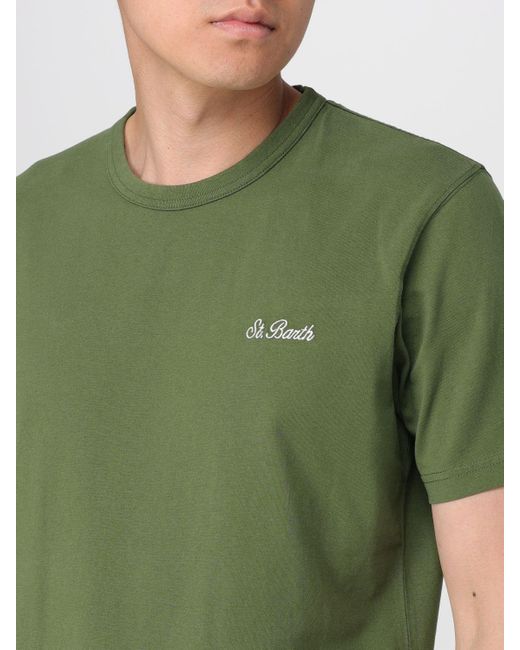 T-shirt in cotone di Mc2 Saint Barth in Green da Uomo