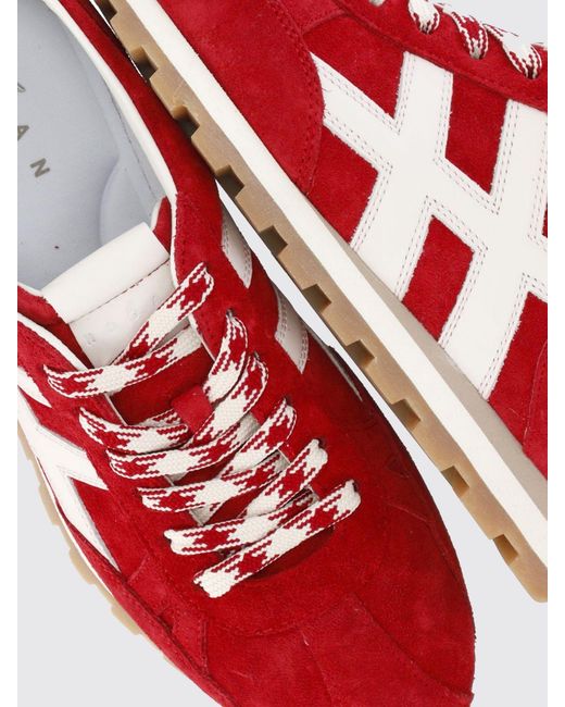 Hogan Red 86Er Suede Sneakers