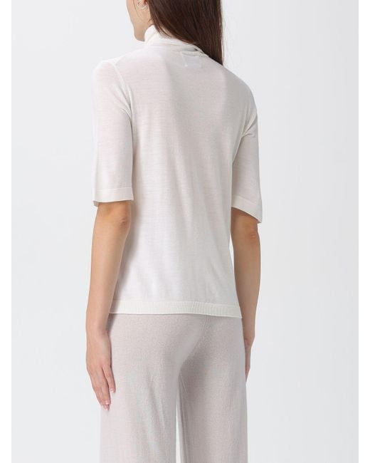 Maglia A Dolcevita Di Lana di Allude in White
