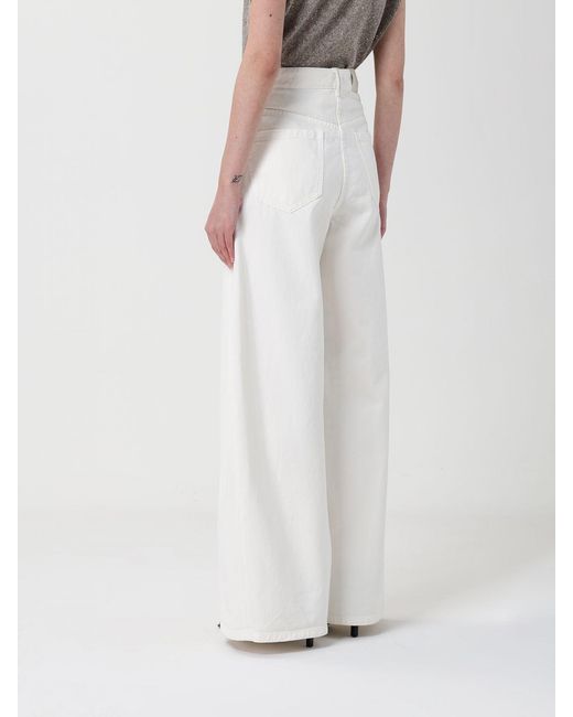 Brunello Cucinelli White Denim Wide-Leg Jeans