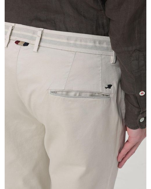 Mason's White Cotton And Wool Blend Chino Trousers for men