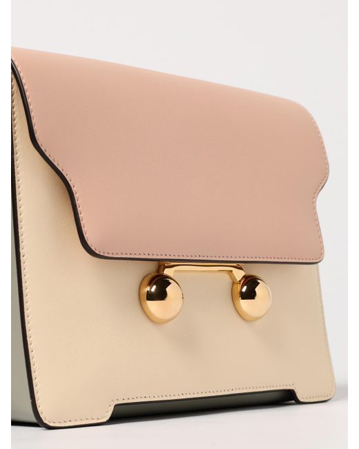 Marni Natural Trunkaroo Mini Leather Shoulder Bag