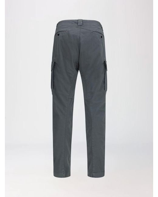 C P Company Blue Stretch Cotton Cargo Trousers for men