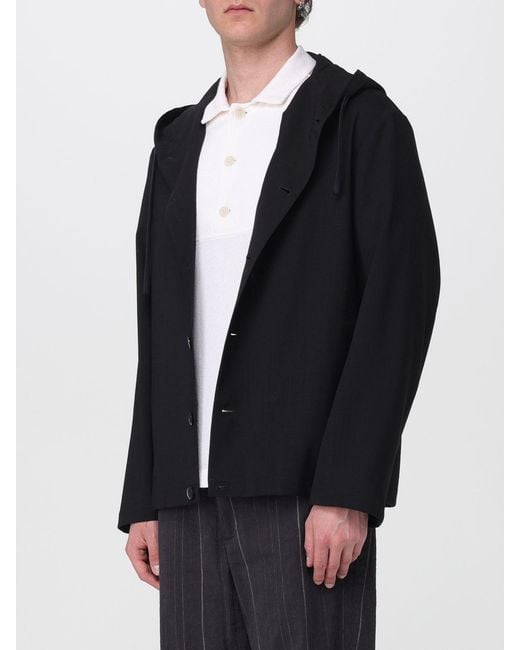 Barena Blue Virgin Wool Hooded Jacket for men