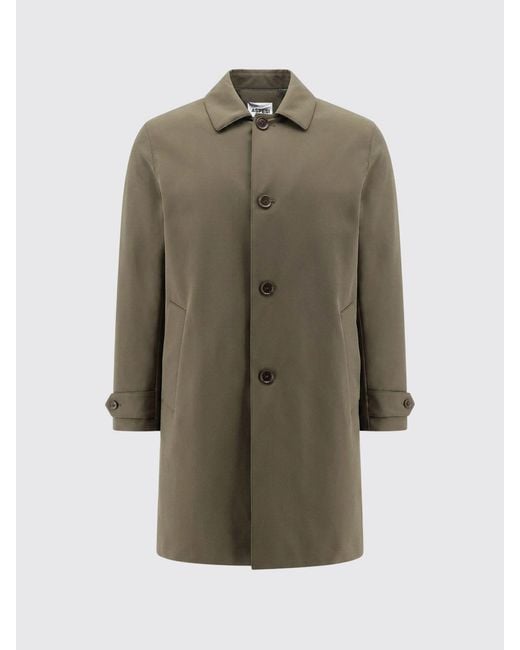 Aspesi Natural Single-Breasted Knee-Length Trench Coat for men