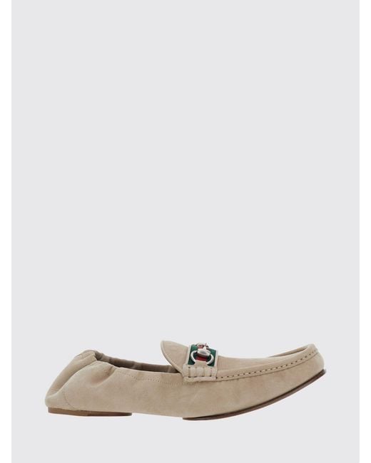 Gucci White Horsebit 1953 Suede Loafers for men