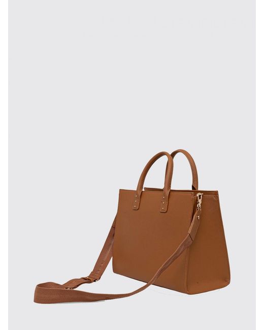 Liu Jo Brown Saffiano Faux Leather Bag
