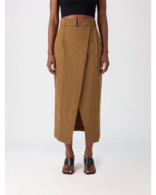 Tela Natural Lisbon Linen Blend Midi Skirt