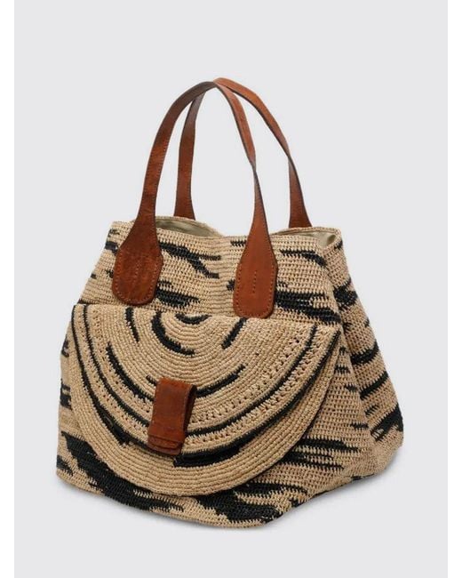 IBELIV Metallic Laza Ii Jacquard Raffia Tote Bag