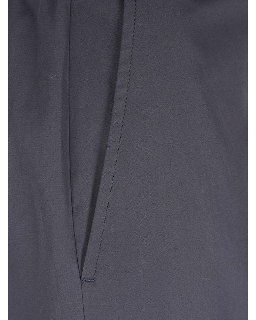 Herno Blue High-Waisted Wide-Leg Trousers