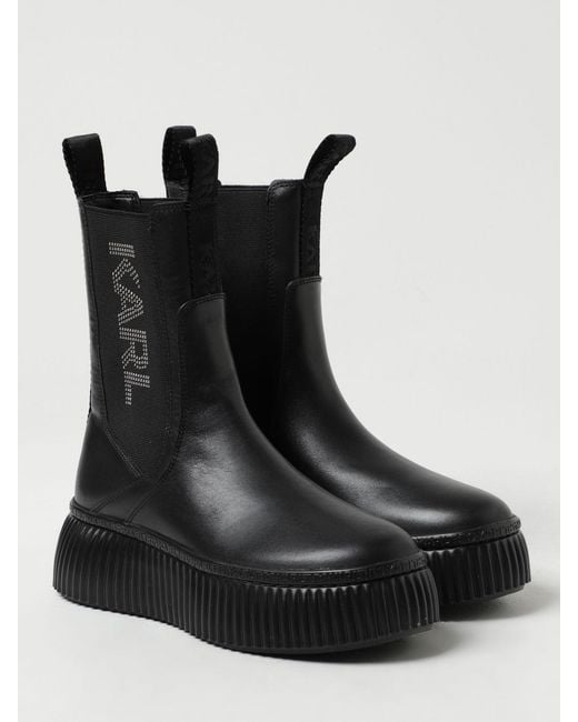 Karl Lagerfeld Black Kreeper Karl Logo Midi Boots