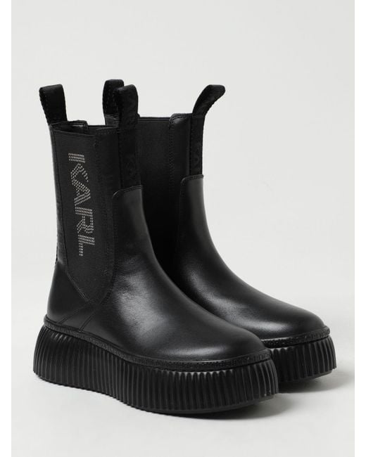 Karl Lagerfeld Black Kreeper Karl Logo Midi Boots