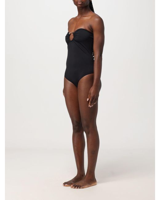 Bottega Veneta Black Stretch Nylon Swimsuit With Knot Ring