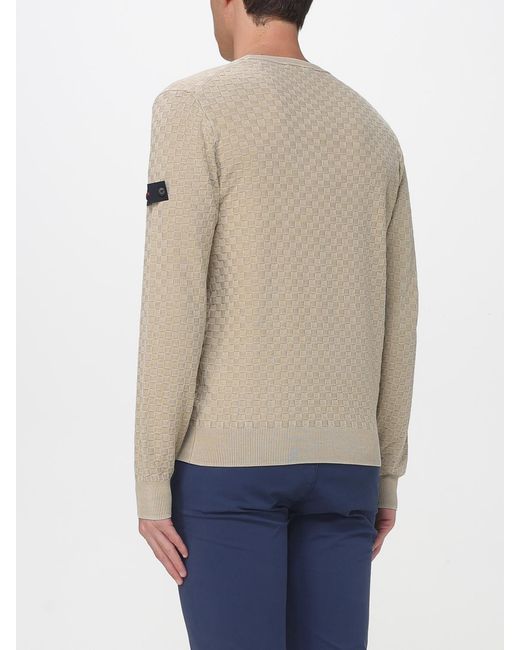Peuterey Blue Cotton Crew Neck Sweater for men