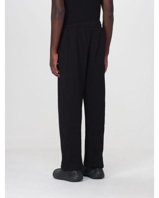 DISCLAIMER Black Slim Fit Cotton Jogging Trousers With Drawstring for men