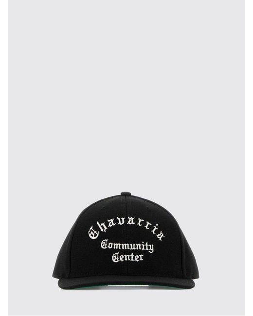 Willy Chavarria Black Twill Hat With Embroidered Slogan for men