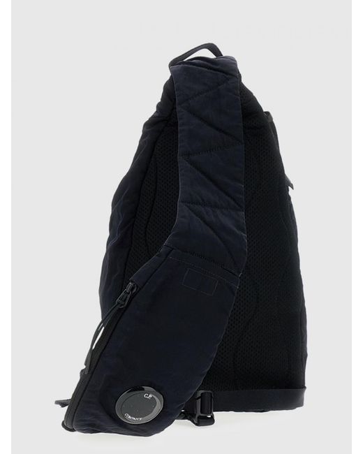 C P Company Blue Technical Fabric Shoulder Backpack for men