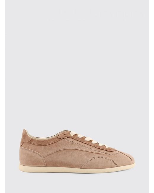 Brunello Cucinelli Natural Leather And Suede Low-Top Sneakers for men