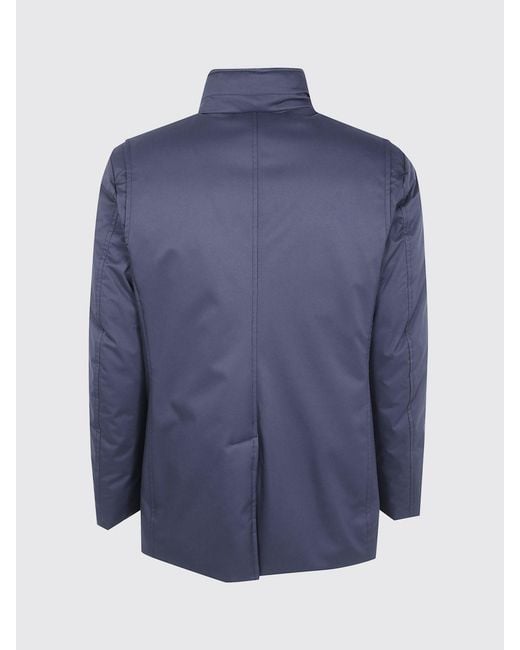 Moorer Blue Reis-Ads Knee-Length Goose Down Parka for men