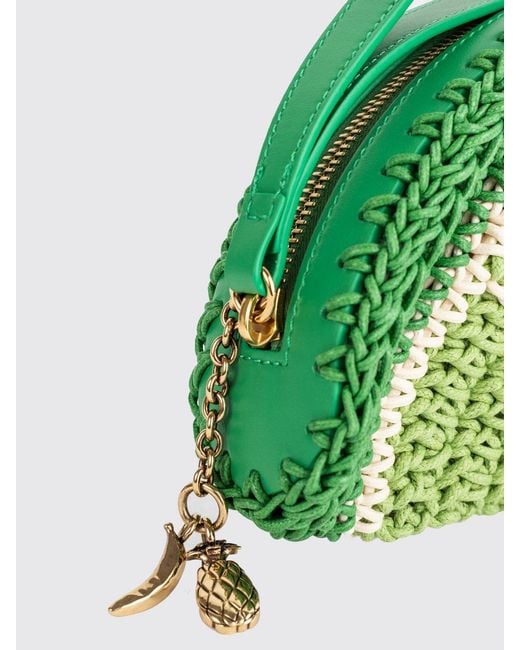 Chloé Green ChloÉ Tropicus Lime Slice Crochet Cotton Clutch With Handle