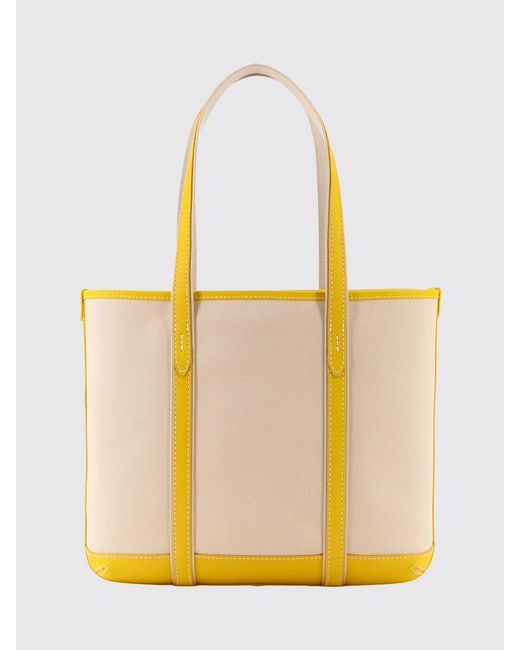 Polo Ralph Lauren Yellow Canvas And Leather Bag