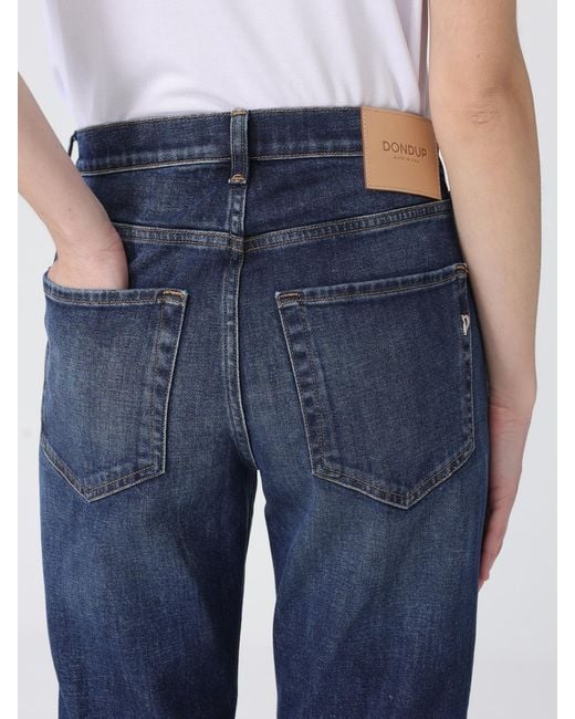 Jeans Cropped Fit De Denim Dondup de color Blue