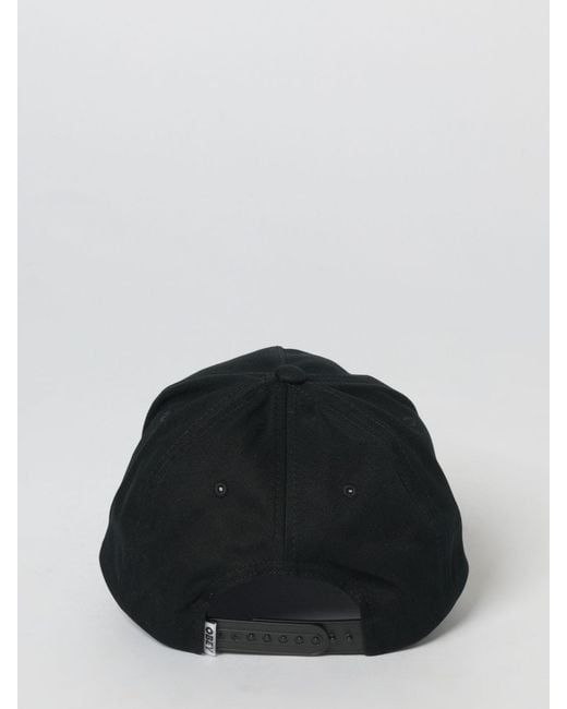 Obey Black Cotton Hat With Embroidered Logo for men